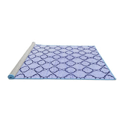 Sideview of Machine Washable Terrilis Blue Contemporary Rug, wshabs4804blu