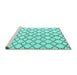 Sideview of Machine Washable Terrilis Turquoise Contemporary Area Rugs, wshabs4804turq