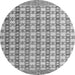 Round Abstract Gray Modern Rug, abs4805gry