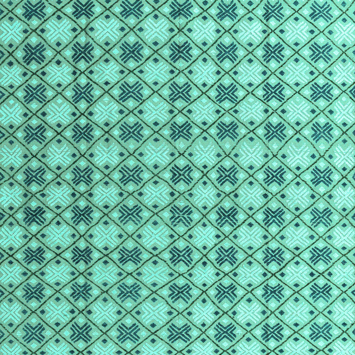 Machine Washable Abstract Turquoise Modern Area Rugs, wshabs4805turq