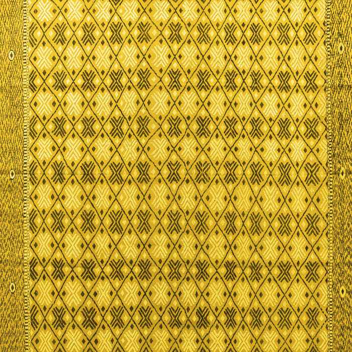 Square Machine Washable Abstract Yellow Modern Rug, wshabs4805yw