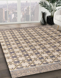 Abstract Army Brown Modern Rug, abs4805