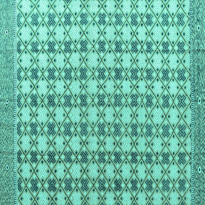 Square Abstract Turquoise Modern Rug, abs4805turq