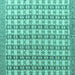 Square Abstract Turquoise Modern Rug, abs4805turq