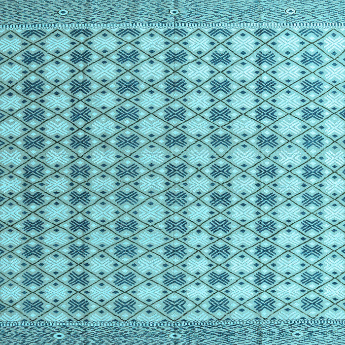 Square Abstract Light Blue Modern Rug, abs4805lblu