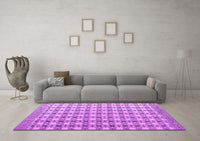 Machine Washable Abstract Purple Modern Rug, wshabs4805pur