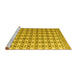 Sideview of Machine Washable Abstract Yellow Modern Rug, wshabs4805yw