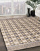 Machine Washable Abstract Army Brown Rug in a Family Room, wshabs4805