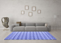 Machine Washable Abstract Blue Modern Rug, wshabs4805blu