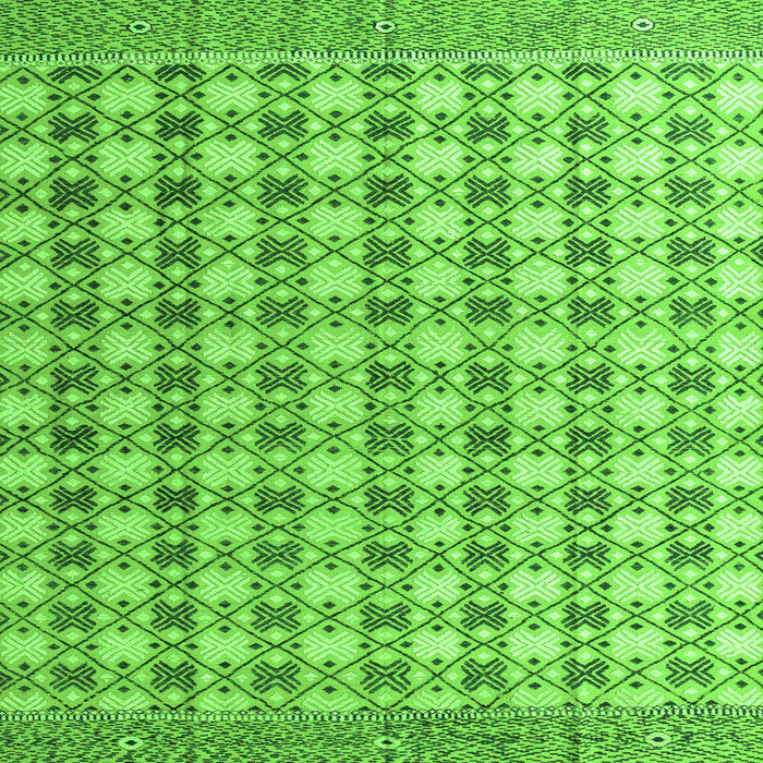 Square Machine Washable Abstract Green Modern Area Rugs, wshabs4805grn