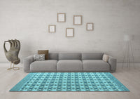 Machine Washable Abstract Light Blue Modern Rug, wshabs4805lblu