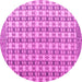 Round Machine Washable Abstract Pink Modern Rug, wshabs4805pnk