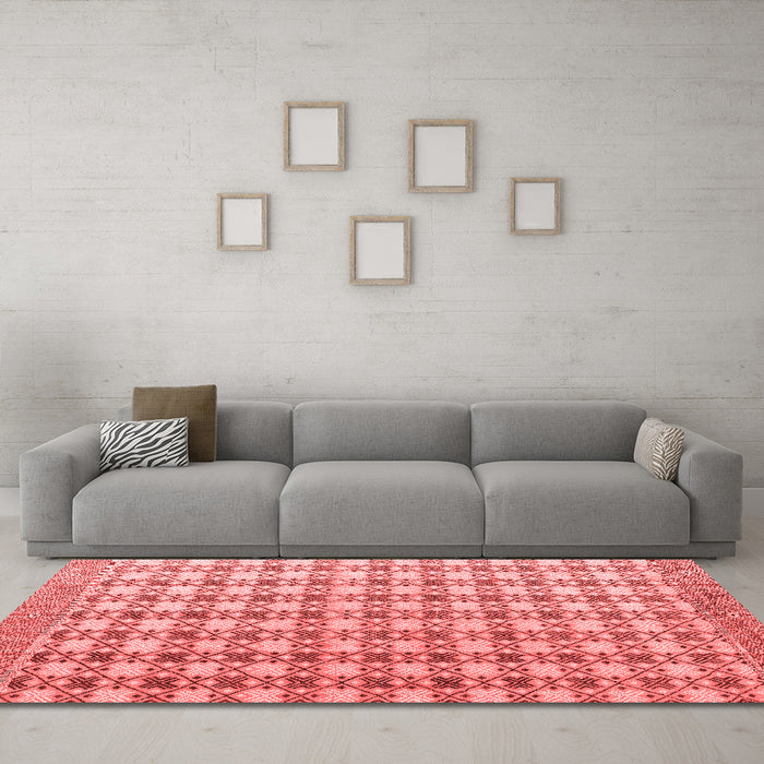 Modern Red Washable Rugs