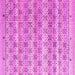 Square Machine Washable Abstract Pink Modern Rug, wshabs4806pnk