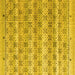 Square Machine Washable Abstract Yellow Modern Rug, wshabs4806yw