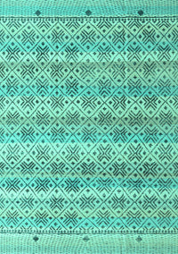 Abstract Turquoise Modern Rug, abs4806turq