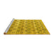 Sideview of Machine Washable Abstract Yellow Modern Rug, wshabs4806yw