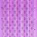 Square Machine Washable Abstract Purple Modern Area Rugs, wshabs4806pur