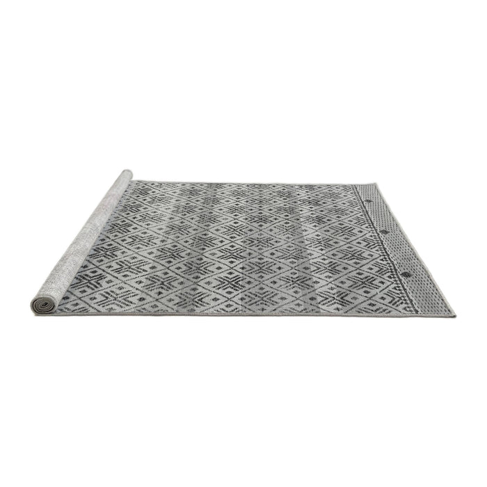 Sideview of Machine Washable Abstract Gray Modern Rug, wshabs4806gry