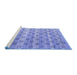 Sideview of Machine Washable Abstract Blue Modern Rug, wshabs4806blu