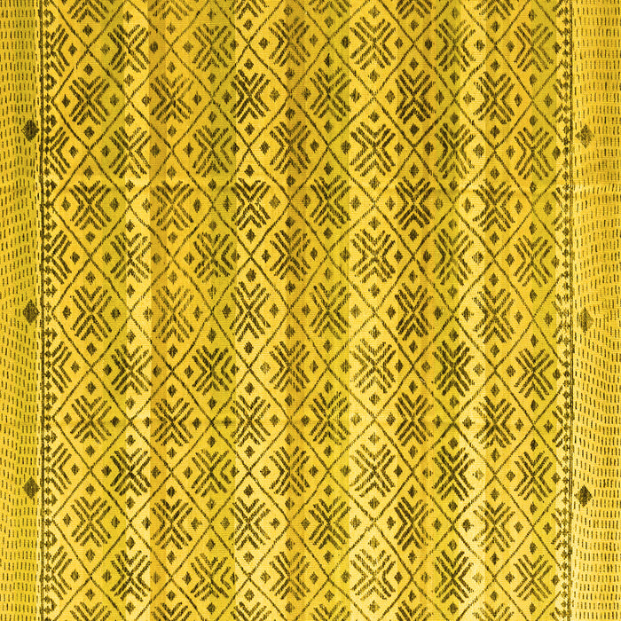 Square Abstract Yellow Modern Rug, abs4806yw