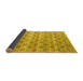 Sideview of Abstract Yellow Modern Rug, abs4806yw