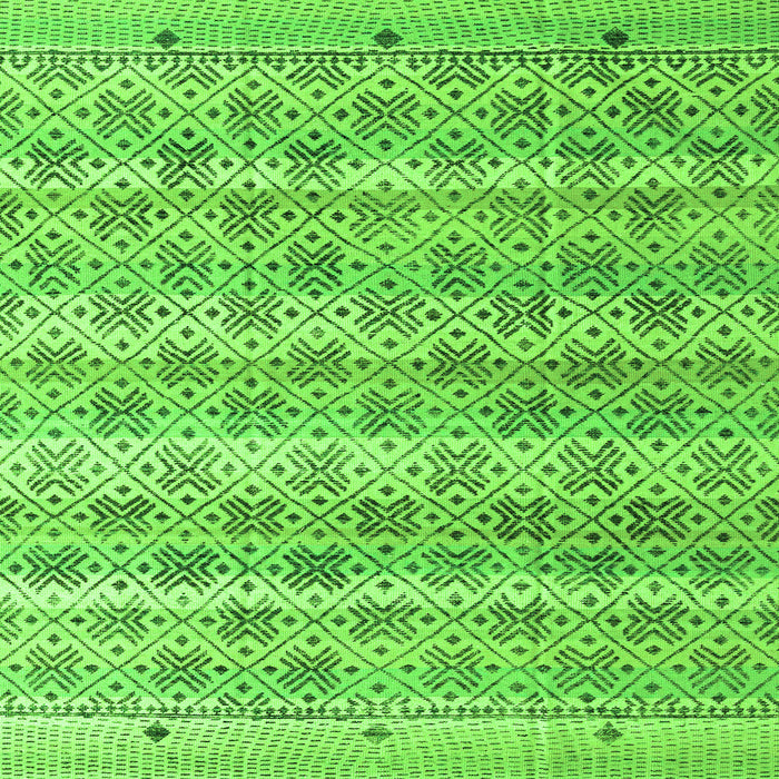 Square Machine Washable Abstract Green Modern Area Rugs, wshabs4806grn