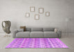 Machine Washable Abstract Purple Modern Area Rugs in a Living Room, wshabs4806pur