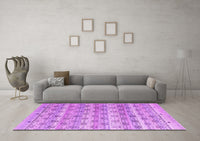 Machine Washable Abstract Purple Modern Rug, wshabs4806pur