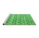 Sideview of Machine Washable Abstract Emerald Green Modern Area Rugs, wshabs4806emgrn