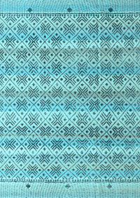 Abstract Light Blue Modern Rug, abs4806lblu