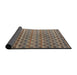 Sideview of Abstract Brown Modern Rug, abs4807