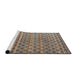 Sideview of Machine Washable Abstract Brown Sugar Brown Rug, wshabs4807