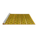 Sideview of Machine Washable Abstract Yellow Modern Rug, wshabs4807yw