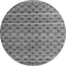 Round Abstract Gray Modern Rug, abs4807gry