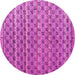 Round Abstract Pink Modern Rug, abs4807pnk