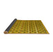 Sideview of Abstract Yellow Modern Rug, abs4807yw