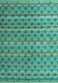 Abstract Turquoise Modern Rug, abs4807turq