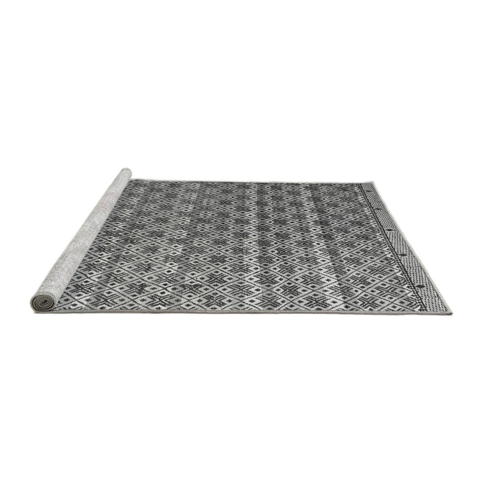 Sideview of Machine Washable Abstract Gray Modern Rug, wshabs4807gry