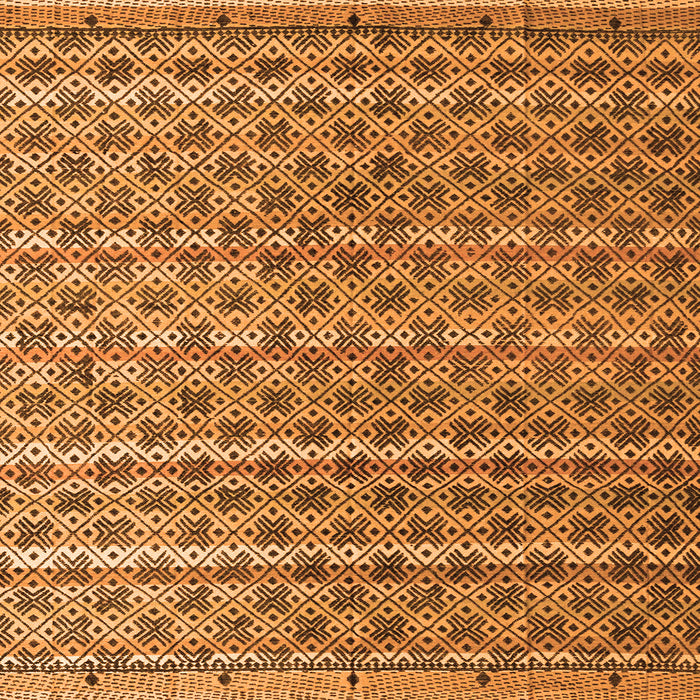 Square Machine Washable Abstract Orange Modern Area Rugs, wshabs4807org