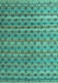 Machine Washable Abstract Turquoise Modern Area Rugs, wshabs4807turq