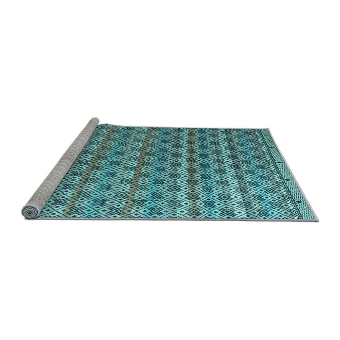 Sideview of Machine Washable Abstract Light Blue Modern Rug, wshabs4807lblu