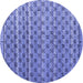 Round Abstract Blue Modern Rug, abs4807blu