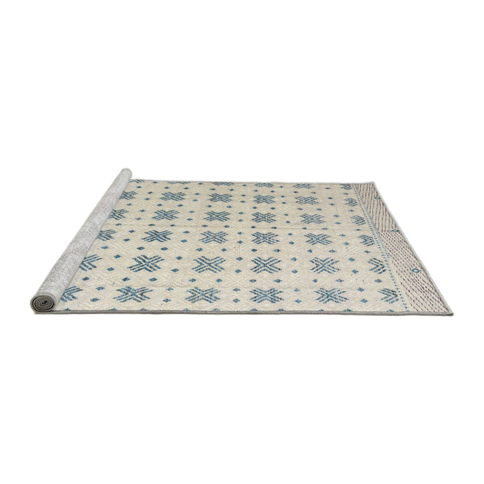 Sideview of Machine Washable Abstract Dark Gray Rug, wshabs4808