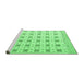 Sideview of Machine Washable Abstract Emerald Green Modern Area Rugs, wshabs4808emgrn