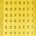 Square Abstract Yellow Modern Rug, abs4808yw