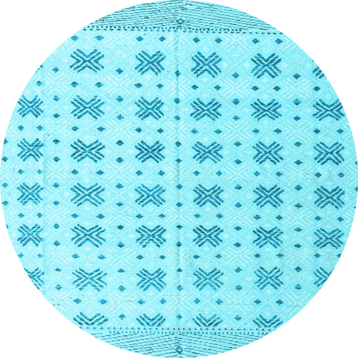 Round Machine Washable Abstract Light Blue Modern Rug, wshabs4808lblu