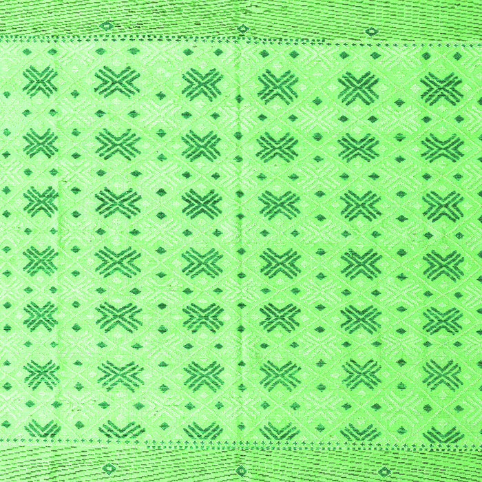 Square Abstract Green Modern Rug, abs4808grn