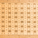 Square Abstract Orange Modern Rug, abs4808org