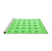 Sideview of Machine Washable Abstract Green Modern Area Rugs, wshabs4808grn